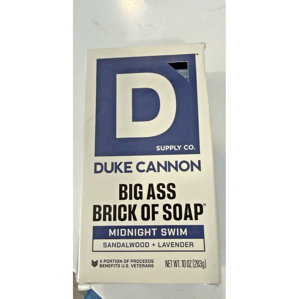 Duke Cannon Midnight Swim Brick‎ Soap 10 oz Bar Made in the USA New